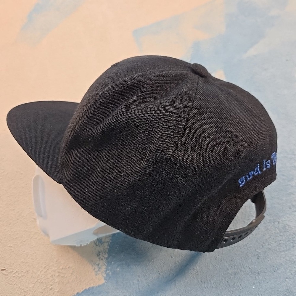 Bluejay The Bird Lids Black Snapback Cap Birds The Word Embroidery Baseball Hat - Picture 2 of 5